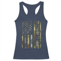 Camouflage Patriotic Dad 2026 Racerback Tank Top USA Flag New Father Announcement