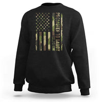 Camouflage Patriotic Dad 2026 Sweatshirt USA Flag New Father Announcement