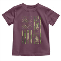 Camouflage Patriotic Dad 2026 Toddler T Shirt USA Flag New Father Announcement
