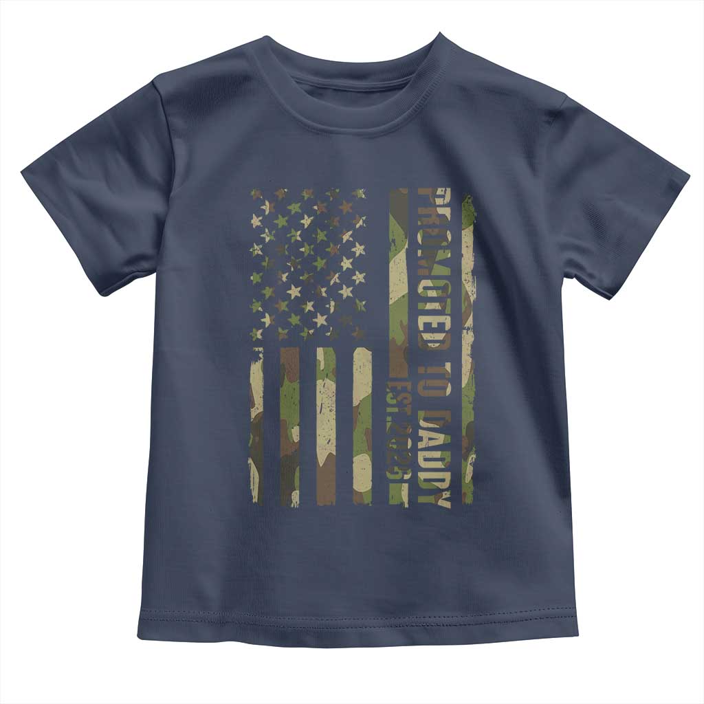 Camouflage Patriotic Dad 2026 Toddler T Shirt USA Flag New Father Announcement