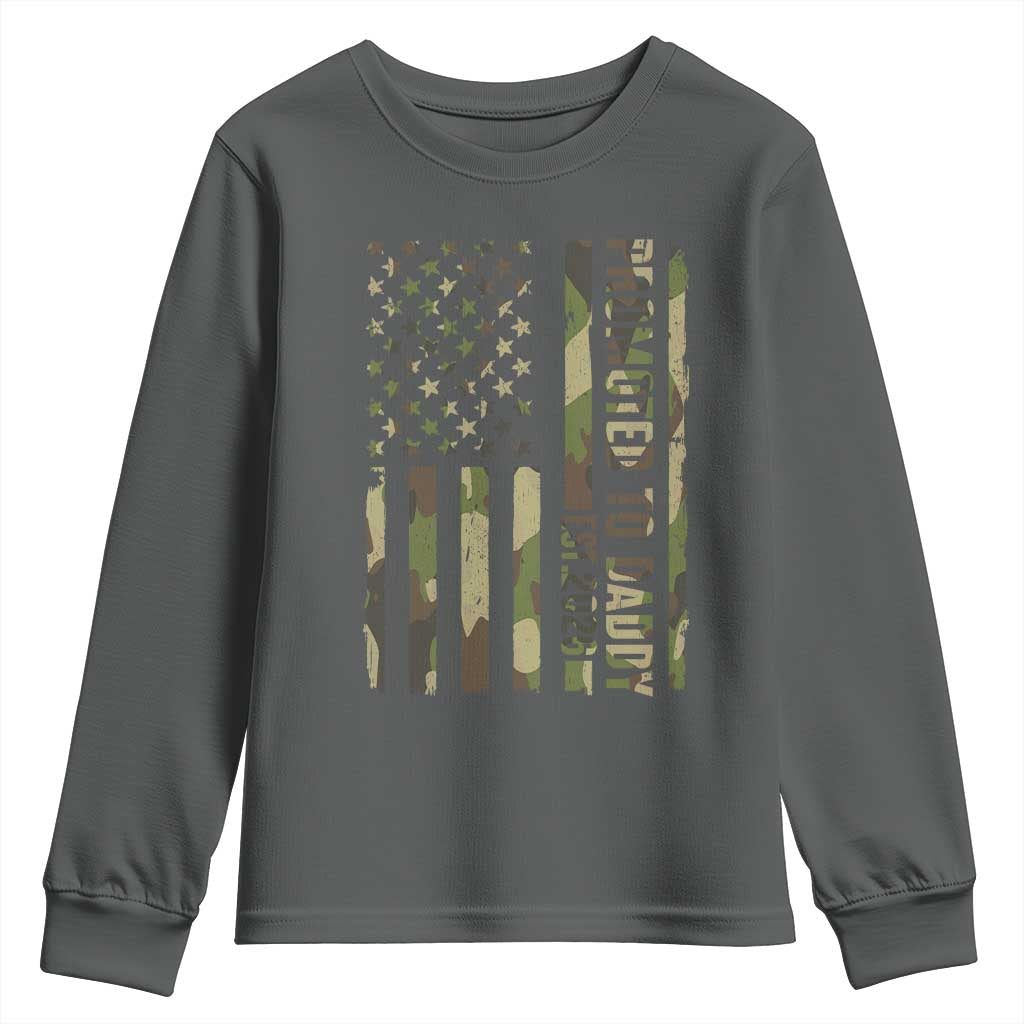 Camouflage Patriotic Dad 2026 Youth Sweatshirt USA Flag New Father Announcement