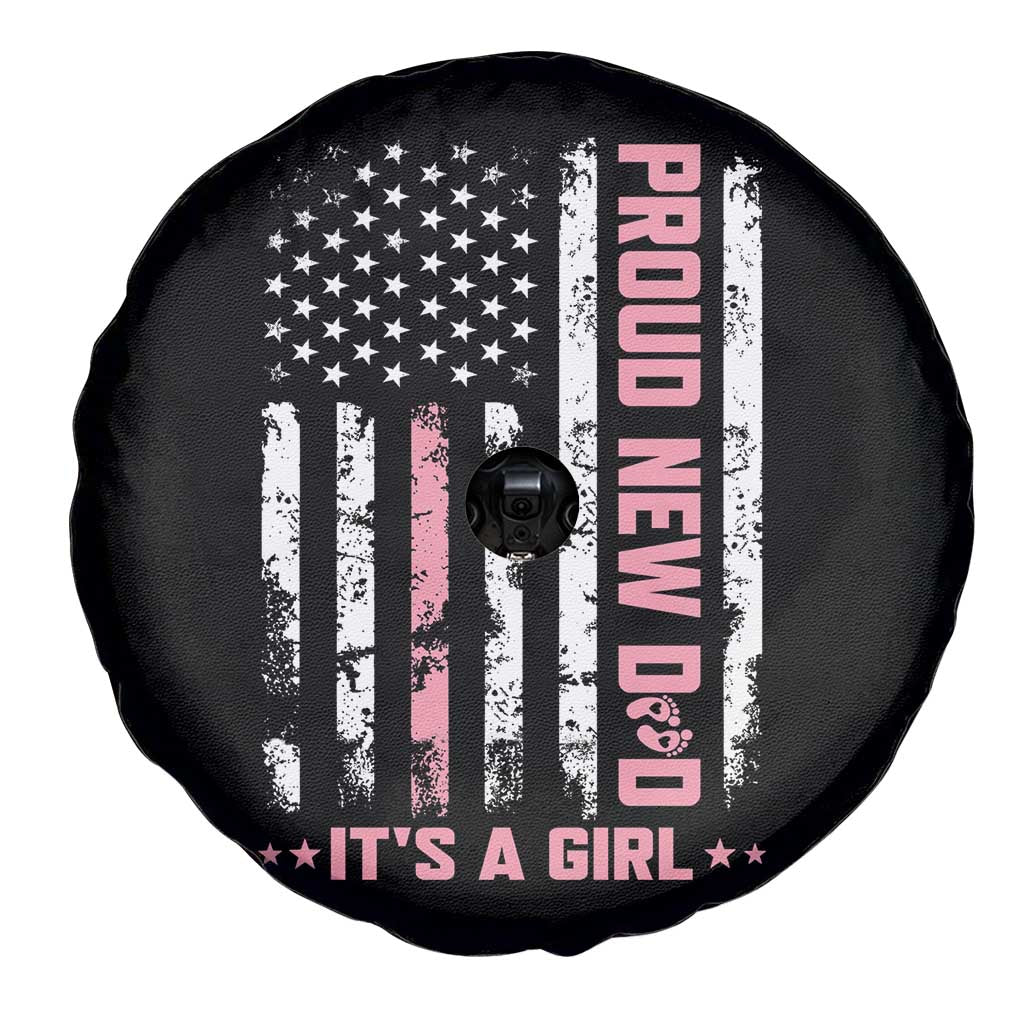 Proud New Dad Its A Girl Spare Tire Cover Patriotic First Fathers Day Gift