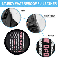 Proud New Dad Its A Girl Spare Tire Cover Patriotic First Fathers Day Gift