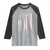 Proud New Dad Its A Girl Raglan Shirt Patriotic First Fathers Day Gift