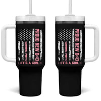 Proud New Dad Its A Girl Tumbler With Handle Patriotic First Fathers Day Gift