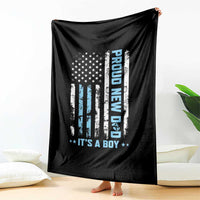 Proud New Dad Its A Boy Throw Blanket Patriotic First Fathers Day Gift