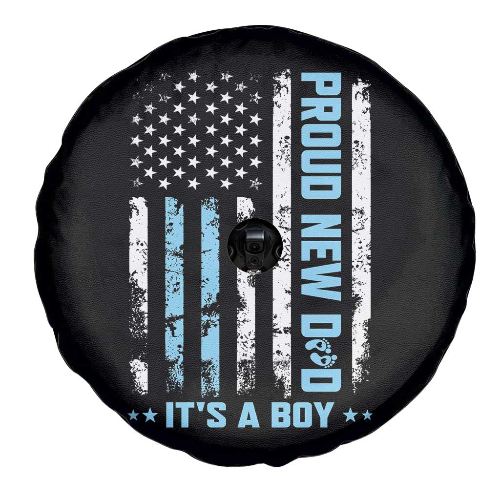 Proud New Dad Its A Boy Spare Tire Cover Patriotic First Fathers Day Gift