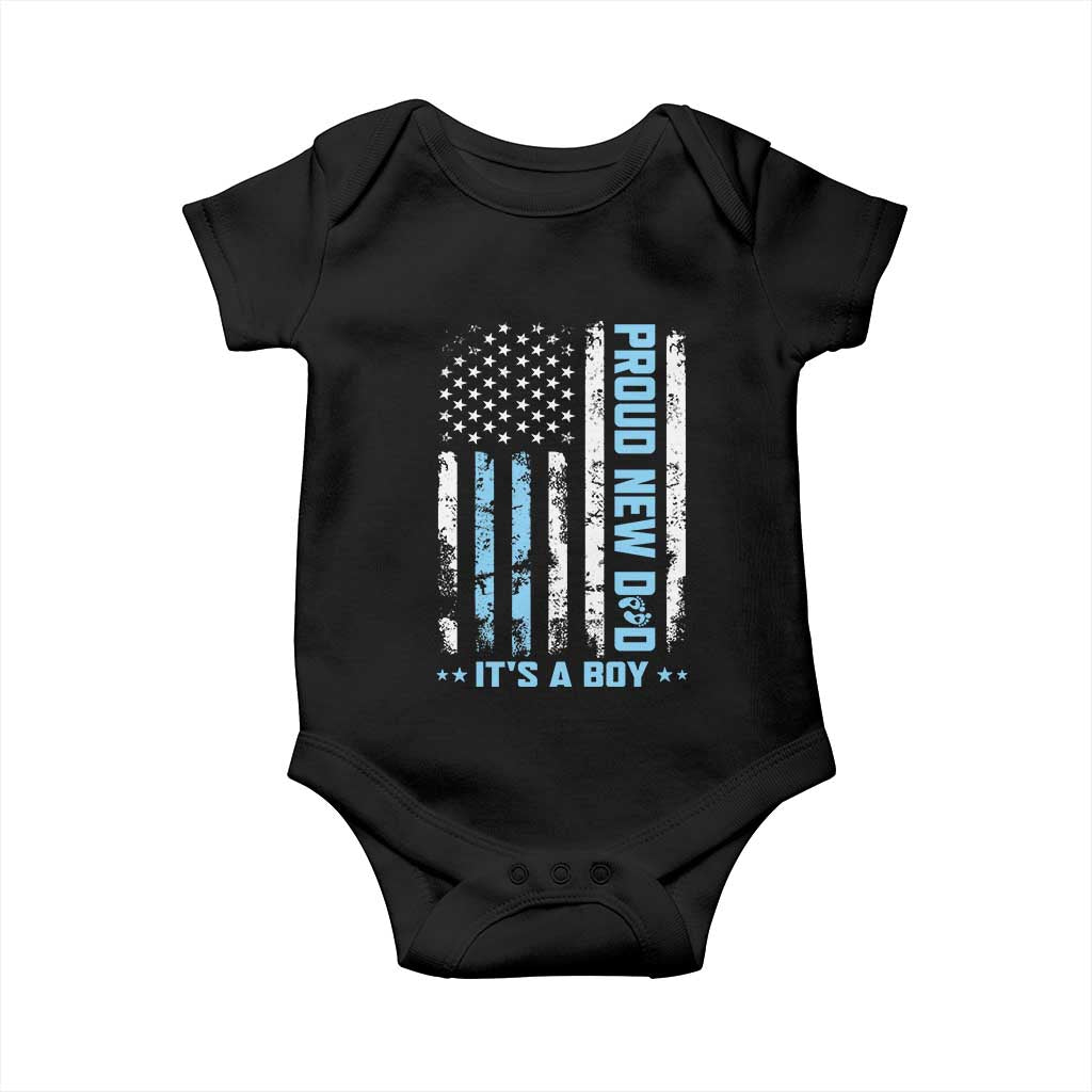 Proud New Dad Its A Boy Baby Onesie Patriotic First Fathers Day Gift