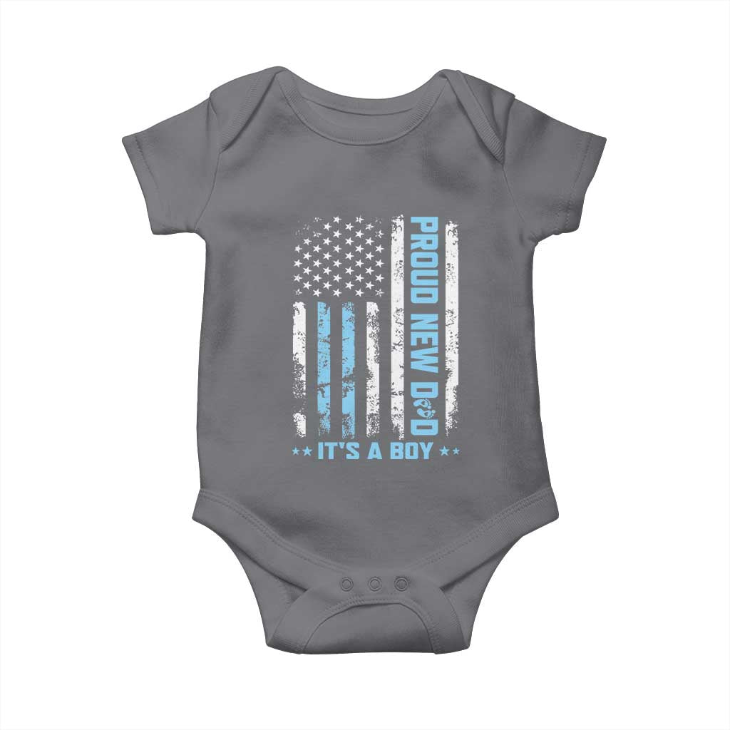 Proud New Dad Its A Boy Baby Onesie Patriotic First Fathers Day Gift