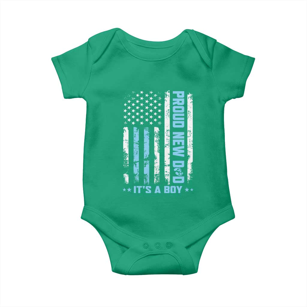 Proud New Dad Its A Boy Baby Onesie Patriotic First Fathers Day Gift