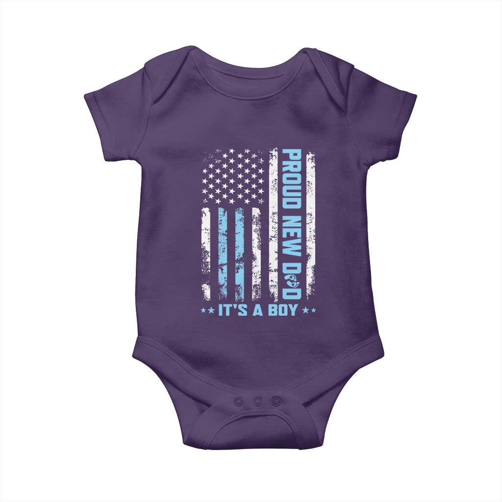 Proud New Dad Its A Boy Baby Onesie Patriotic First Fathers Day Gift