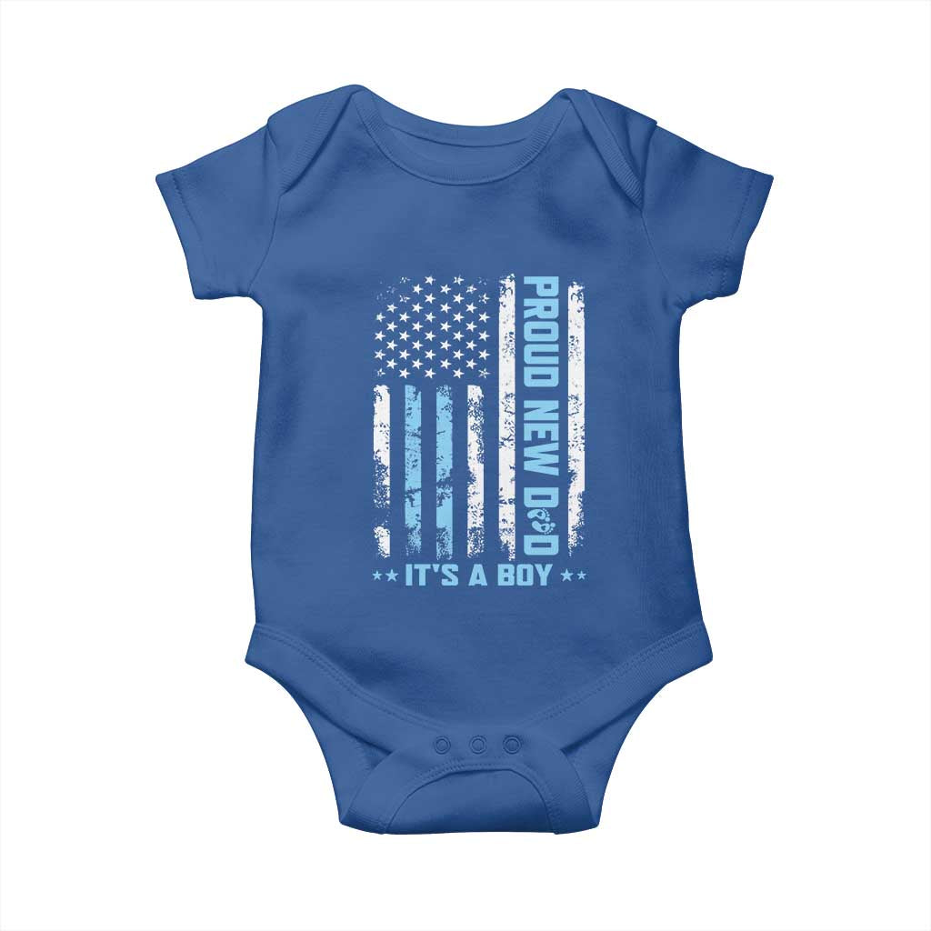 Proud New Dad Its A Boy Baby Onesie Patriotic First Fathers Day Gift