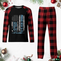 Proud New Dad Its A Boy Plaid Pajama Set Patriotic First Fathers Day Gift
