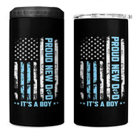 Proud New Dad Its A Boy 4 in 1 Can Cooler Tumbler Patriotic First Fathers Day Gift