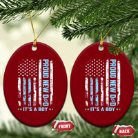 Proud New Dad Its A Boy Ceramic Ornament Patriotic First Fathers Day Gift