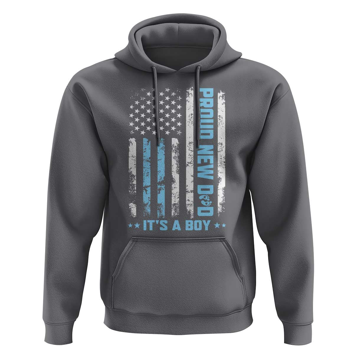 Proud New Dad Its A Boy Hoodie Patriotic First Fathers Day Gift