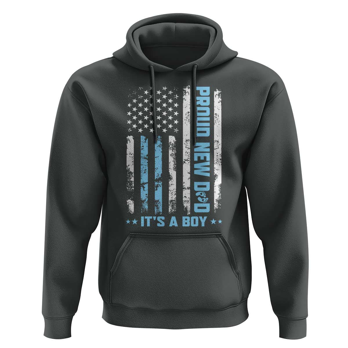 Proud New Dad Its A Boy Hoodie Patriotic First Fathers Day Gift