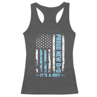 Proud New Dad Its A Boy Racerback Tank Top Patriotic First Fathers Day Gift