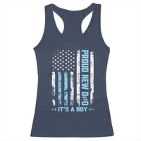 Proud New Dad Its A Boy Racerback Tank Top Patriotic First Fathers Day Gift