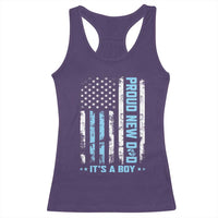 Proud New Dad Its A Boy Racerback Tank Top Patriotic First Fathers Day Gift