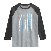 Proud New Dad Its A Boy Raglan Shirt Patriotic First Fathers Day Gift