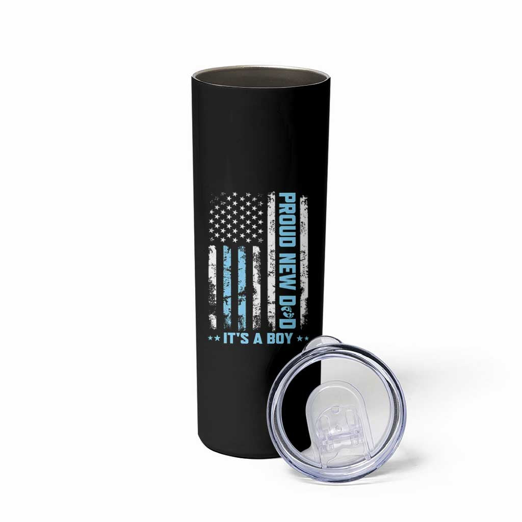 Proud New Dad Its A Boy Skinny Tumbler Patriotic First Fathers Day Gift