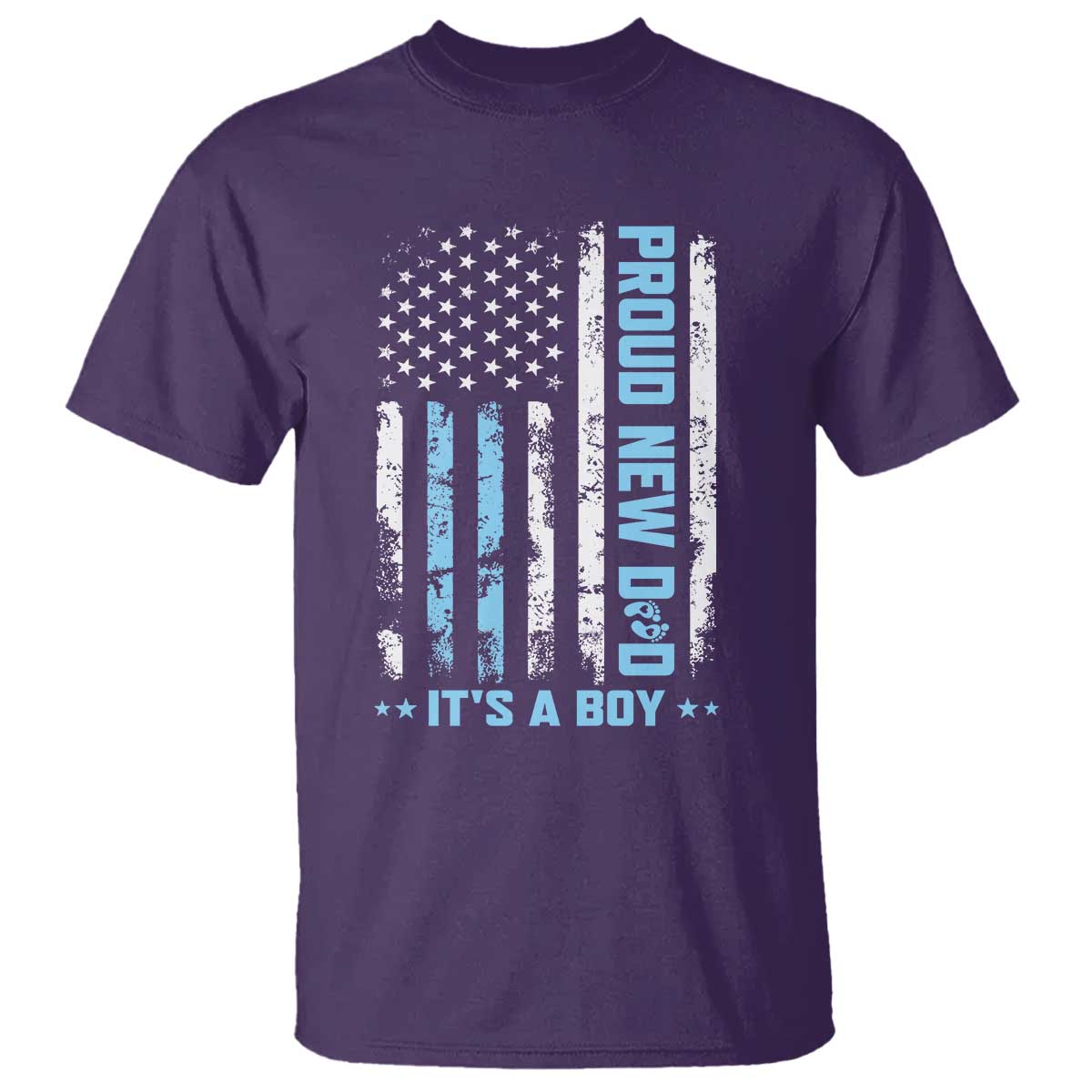 Proud New Dad Its A Boy T Shirt Patriotic First Fathers Day Gift