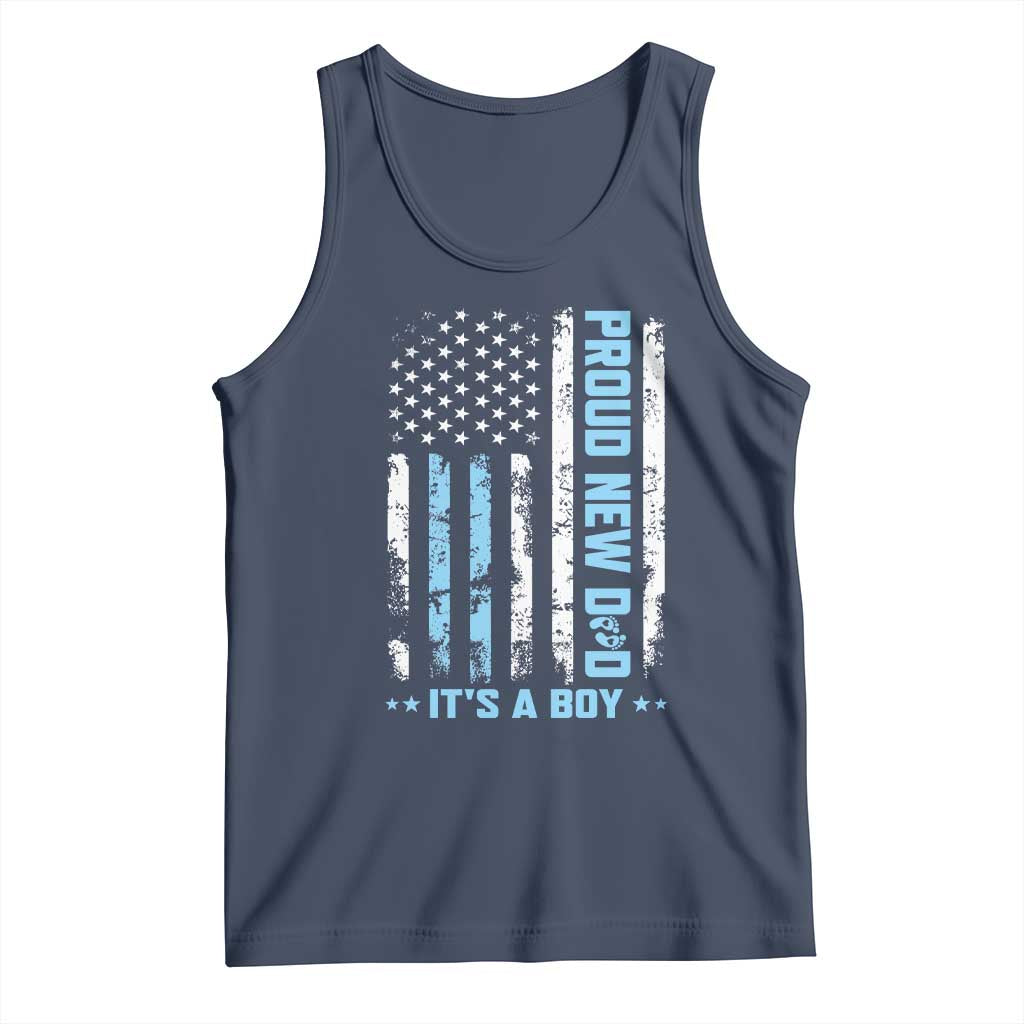 Proud New Dad Its A Boy Tank Top Patriotic First Fathers Day Gift