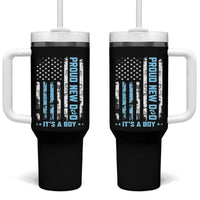 Proud New Dad Its A Boy Tumbler With Handle Patriotic First Fathers Day Gift