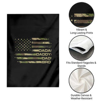 Dada Daddy Dad Bro Camo American Flag Garden Flag Patriotic Fathers Day Gift