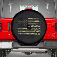 Dada Daddy Dad Bro Camo American Flag Spare Tire Cover Patriotic Fathers Day Gift