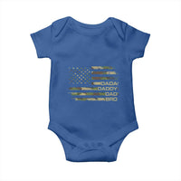 Dada Daddy Dad Bro Camo American Flag Baby Onesie Patriotic Fathers Day Gift