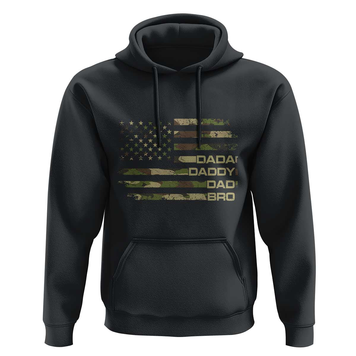 Dada Daddy Dad Bro Camo American Flag Hoodie Patriotic Fathers Day Gift