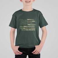 Dada Daddy Dad Bro Camo American Flag T Shirt For Kid Patriotic Fathers Day Gift