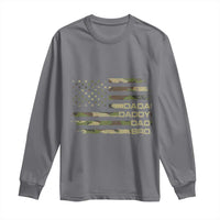 Dada Daddy Dad Bro Camo American Flag Long Sleeve Shirt Patriotic Fathers Day Gift