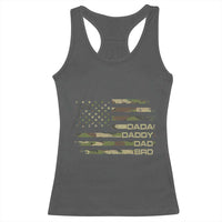Dada Daddy Dad Bro Camo American Flag Racerback Tank Top Patriotic Fathers Day Gift