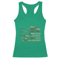 Dada Daddy Dad Bro Camo American Flag Racerback Tank Top Patriotic Fathers Day Gift
