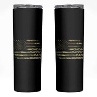 Dada Daddy Dad Bro Camo American Flag Skinny Tumbler Patriotic Fathers Day Gift