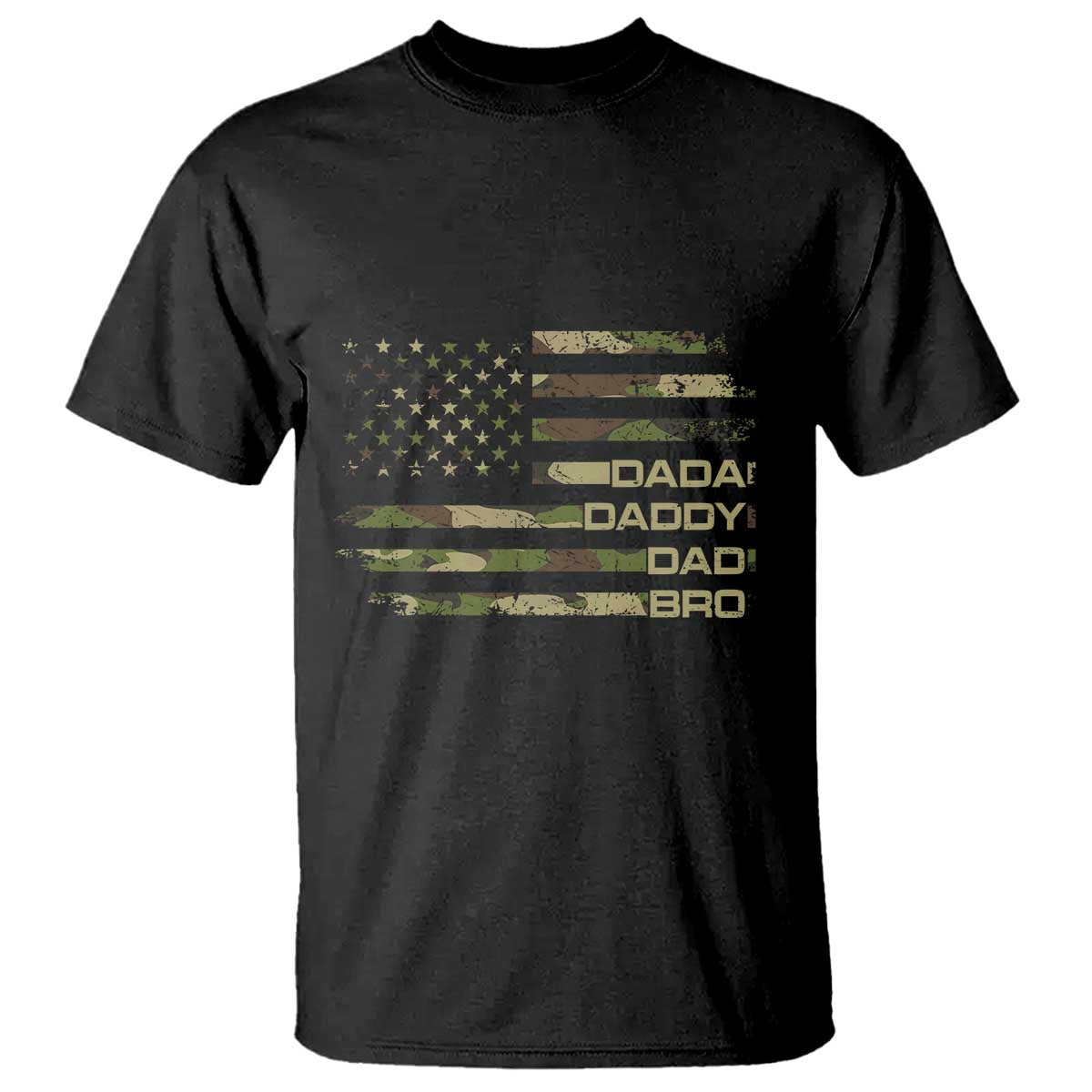 Dada Daddy Dad Bro Camo American Flag T Shirt Patriotic Fathers Day Gift
