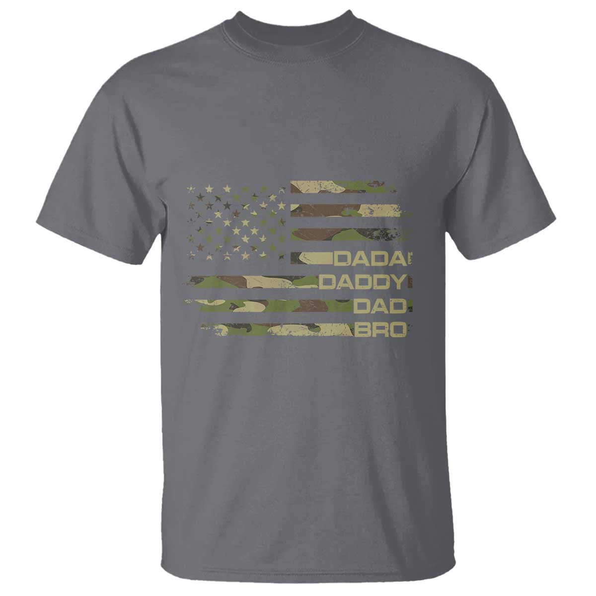 Dada Daddy Dad Bro Camo American Flag T Shirt Patriotic Fathers Day Gift