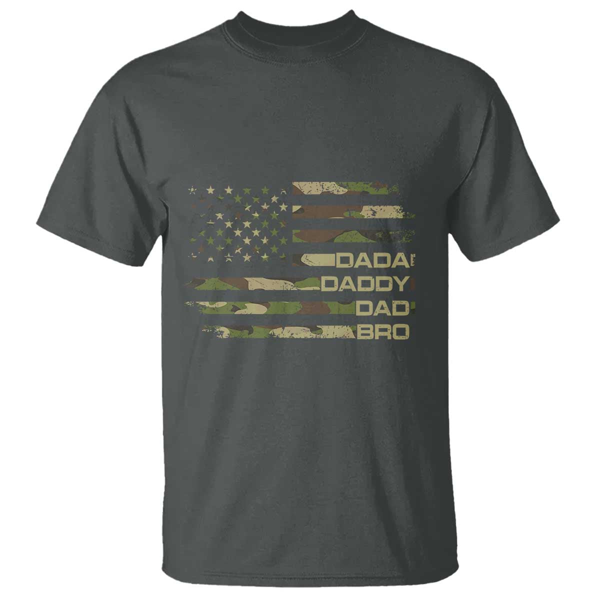 Dada Daddy Dad Bro Camo American Flag T Shirt Patriotic Fathers Day Gift
