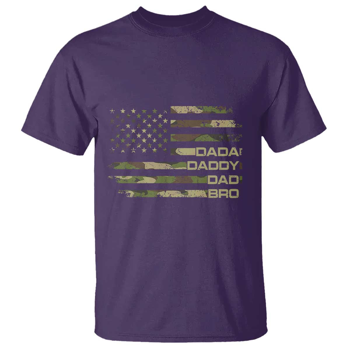 Dada Daddy Dad Bro Camo American Flag T Shirt Patriotic Fathers Day Gift