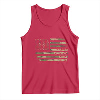 Dada Daddy Dad Bro Camo American Flag Tank Top Patriotic Fathers Day Gift