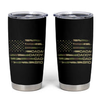 Dada Daddy Dad Bro Camo American Flag Tumbler Cup Patriotic Fathers Day Gift