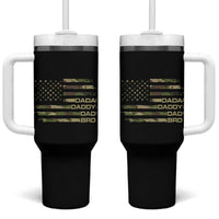 Dada Daddy Dad Bro Camo American Flag Tumbler With Handle Patriotic Fathers Day Gift