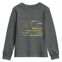 Dada Daddy Dad Bro Camo American Flag Youth Sweatshirt Patriotic Fathers Day Gift