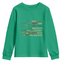 Dada Daddy Dad Bro Camo American Flag Youth Sweatshirt Patriotic Fathers Day Gift