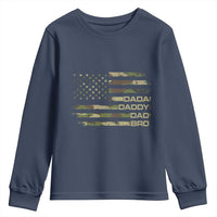 Dada Daddy Dad Bro Camo American Flag Youth Sweatshirt Patriotic Fathers Day Gift