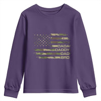 Dada Daddy Dad Bro Camo American Flag Youth Sweatshirt Patriotic Fathers Day Gift