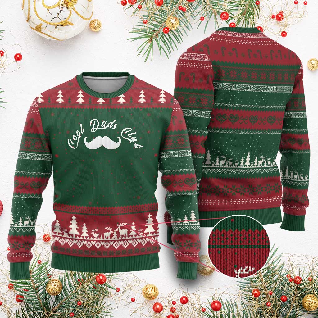 Cool Dad Club Ugly Christmas Sweater Coolest Dad Ever Birthday Gift